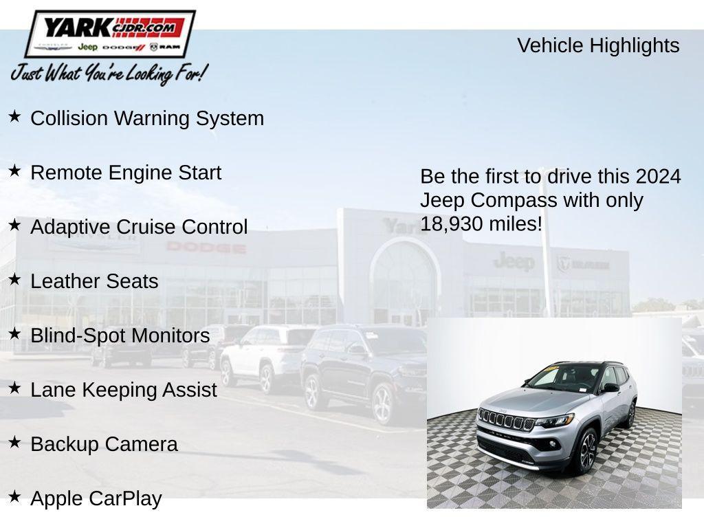 used 2024 Jeep Compass car, priced at $24,599