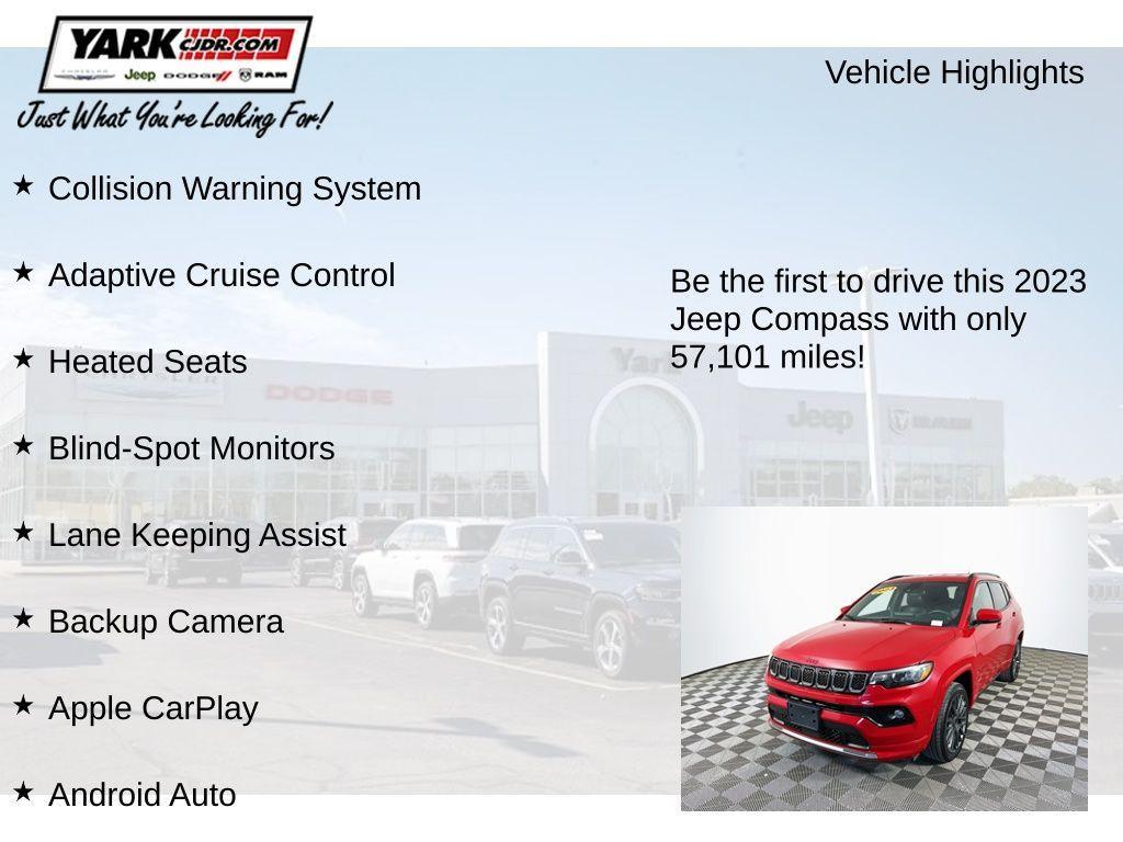 used 2023 Jeep Compass car, priced at $19,412