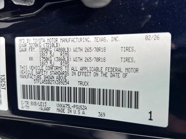 new 2026 Toyota Tundra car, priced at $64,045