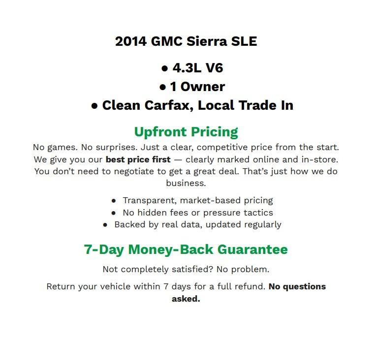 used 2014 GMC Sierra 1500 car, priced at $17,525