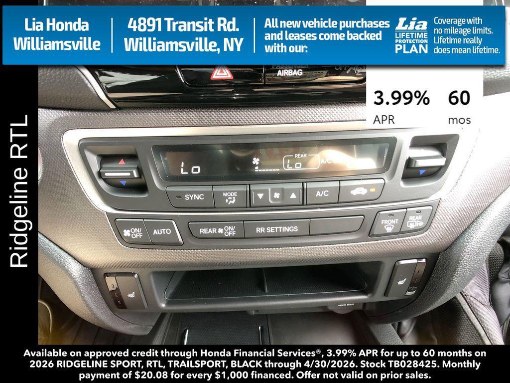new 2026 Honda Ridgeline car, priced at $45,090