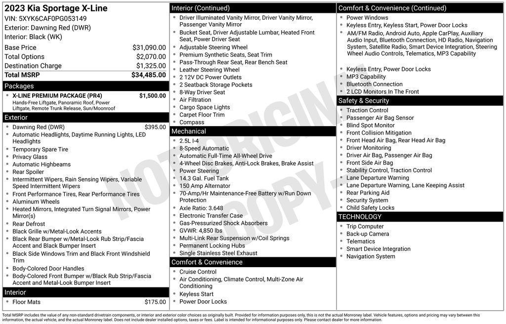 used 2023 Kia Sportage car, priced at $26,936