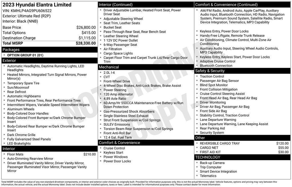 used 2023 Hyundai Elantra car, priced at $21,334
