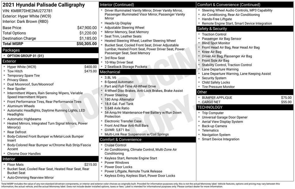 used 2021 Hyundai Palisade car, priced at $26,876