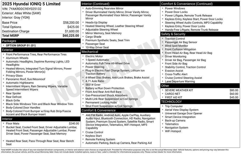 used 2025 Hyundai IONIQ 5 car, priced at $41,928