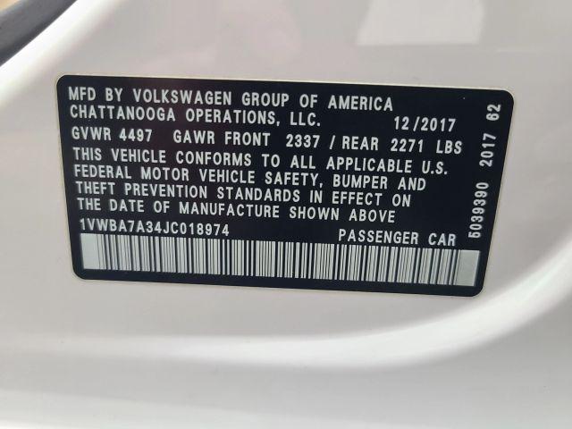 used 2018 Volkswagen Passat car, priced at $15,995