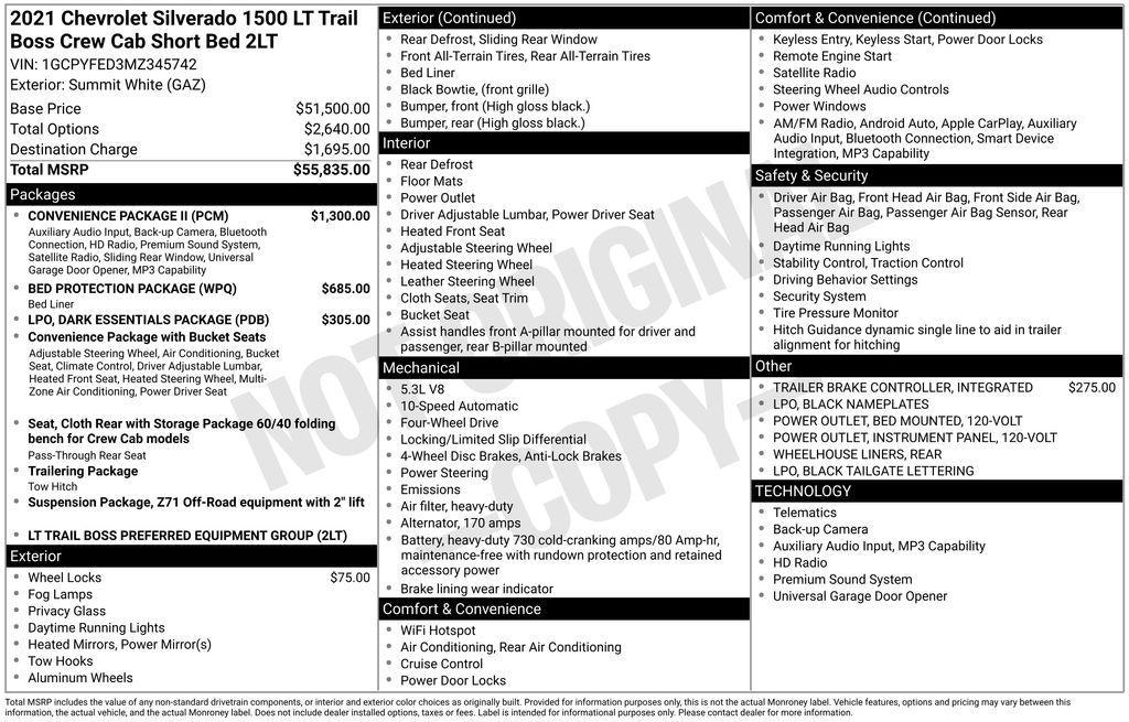 used 2021 Chevrolet Silverado 1500 car, priced at $31,741