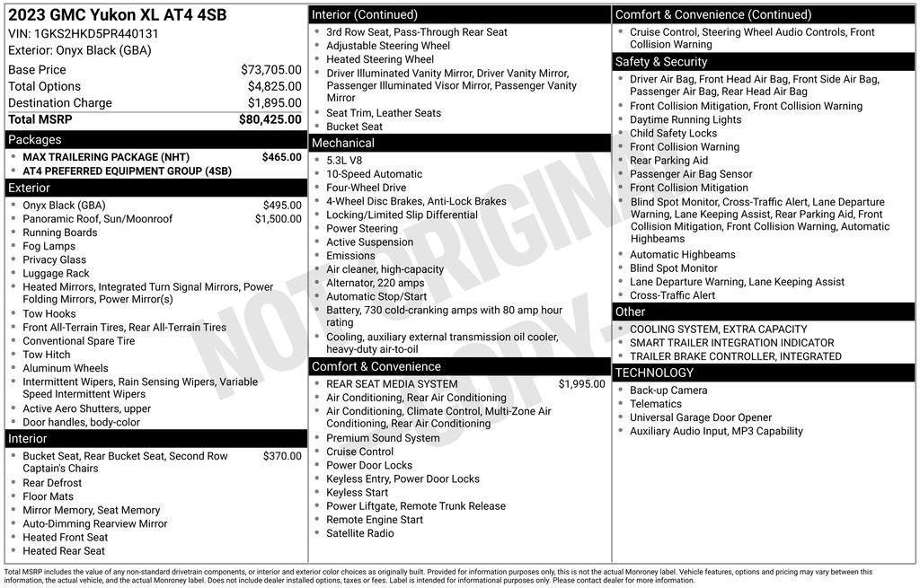 used 2023 GMC Yukon XL car, priced at $48,241