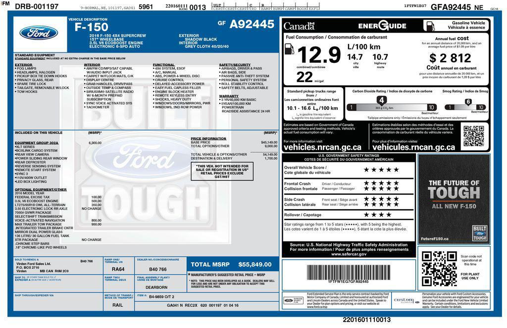 used 2016 Ford F-150 car