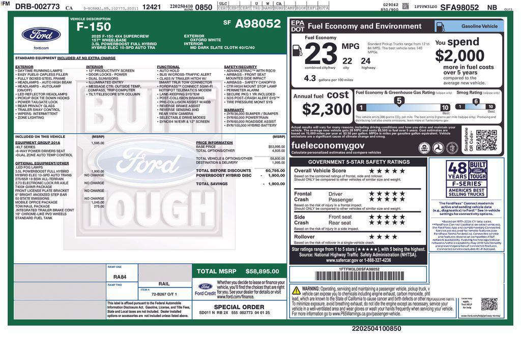 used 2025 Ford F-150 car, priced at $35,931