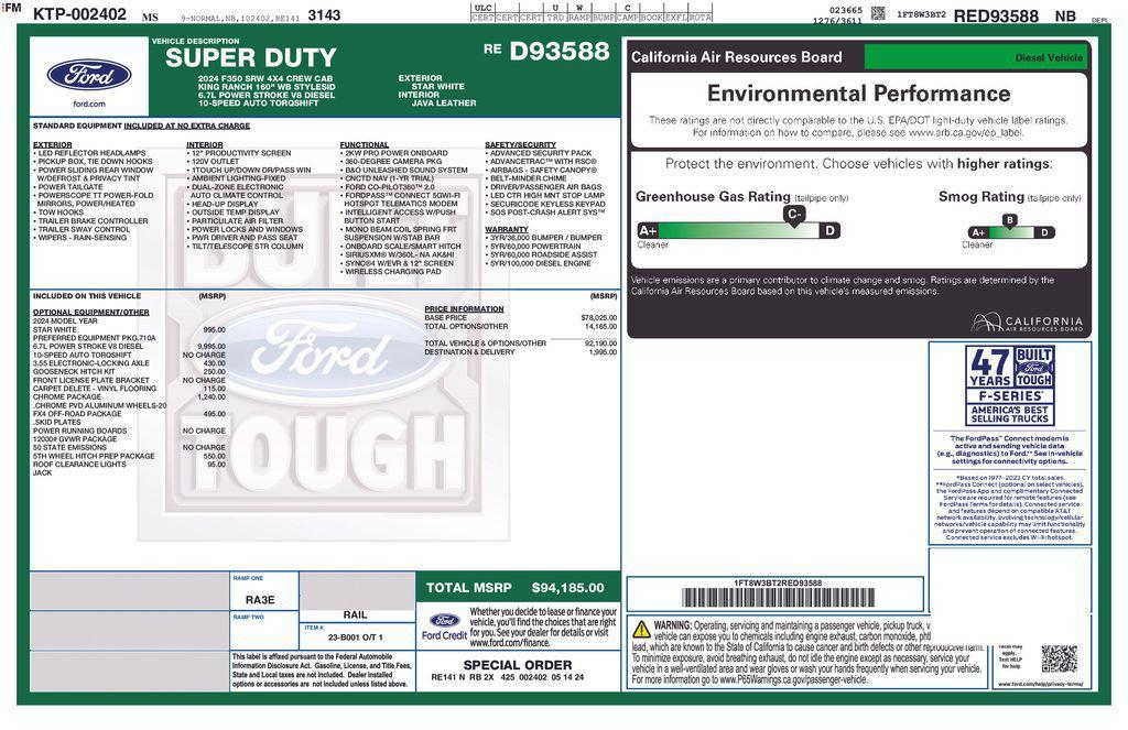 used 2024 Ford F-350 car, priced at $61,871