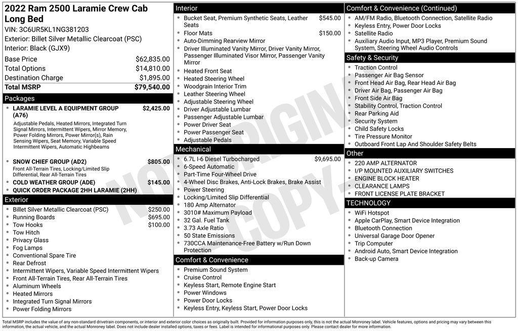 used 2022 Ram 2500 car, priced at $41,936