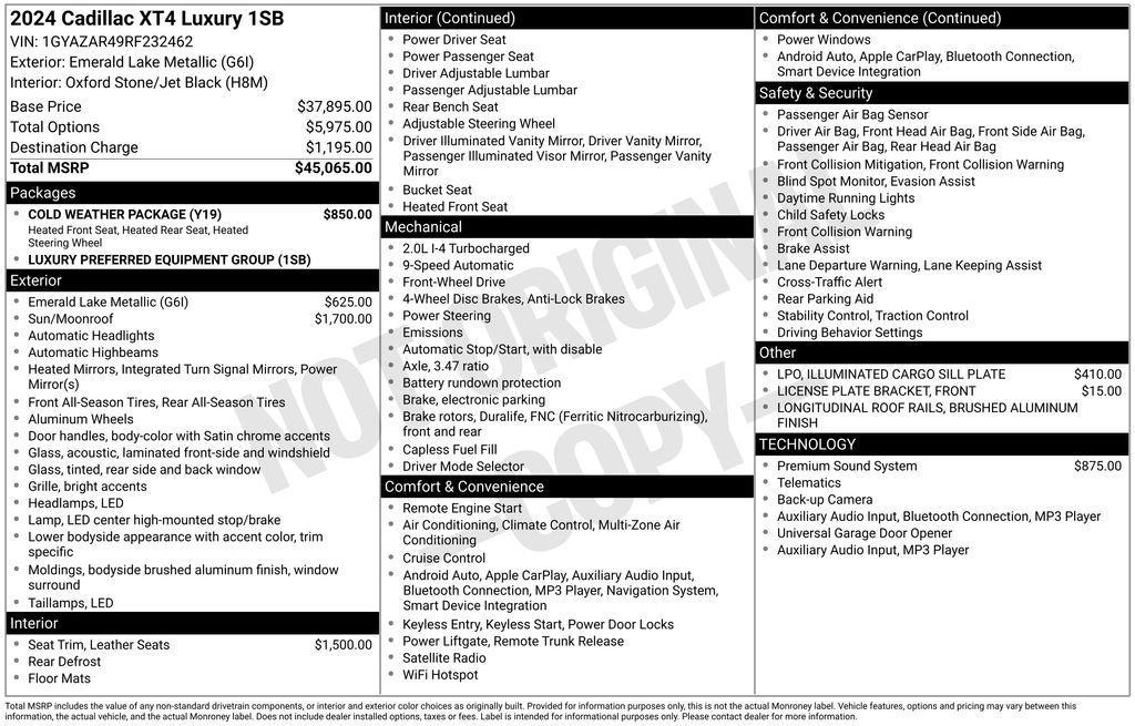 used 2024 Cadillac XT4 car, priced at $25,841