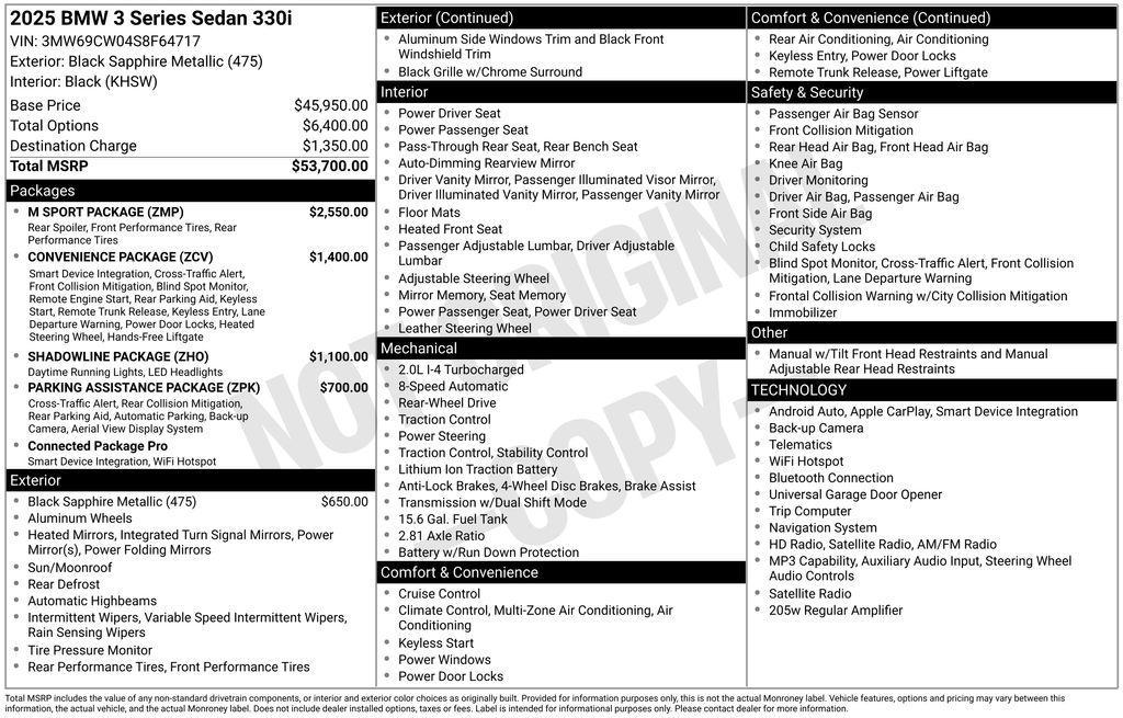 used 2025 BMW 330 car, priced at $36,731