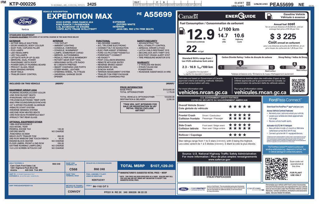 used 2023 Ford Expedition Max car, priced at $46,466