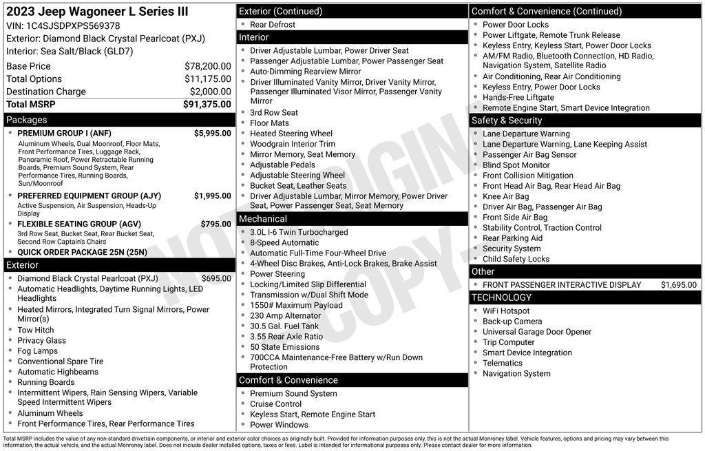used 2023 Jeep Wagoneer L car, priced at $44,871