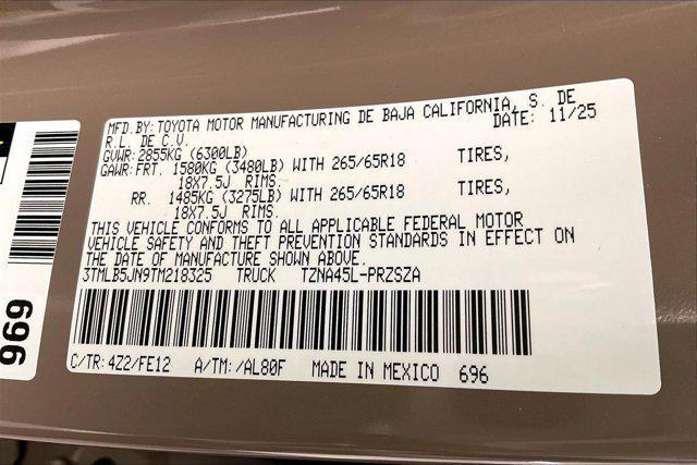 new 2026 Toyota Tacoma car, priced at $43,182