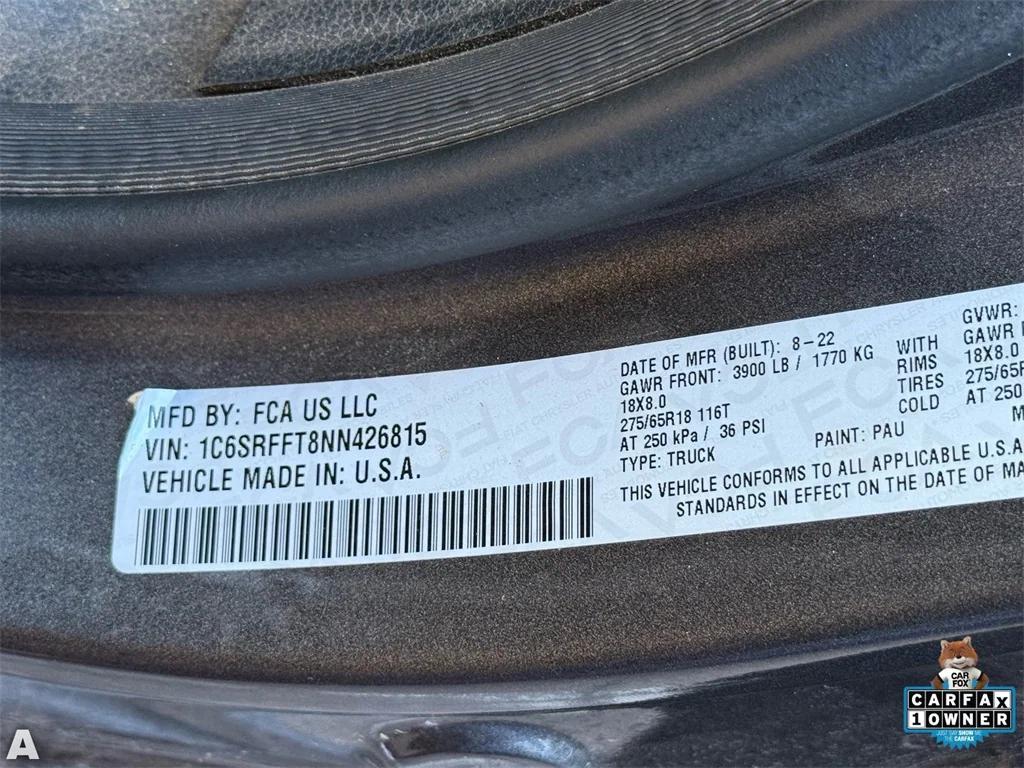 used 2022 Ram 1500 car, priced at $35,452