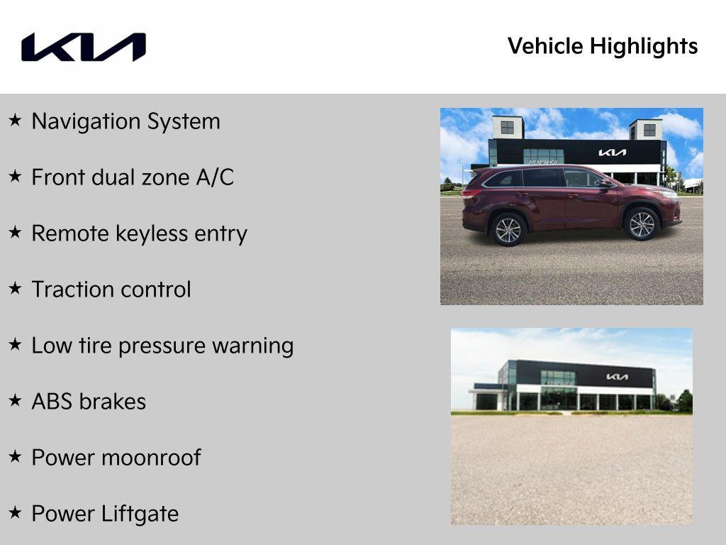 used 2018 Toyota Highlander car, priced at $20,000