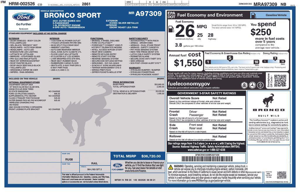 used 2021 Ford Bronco Sport car, priced at $24,000