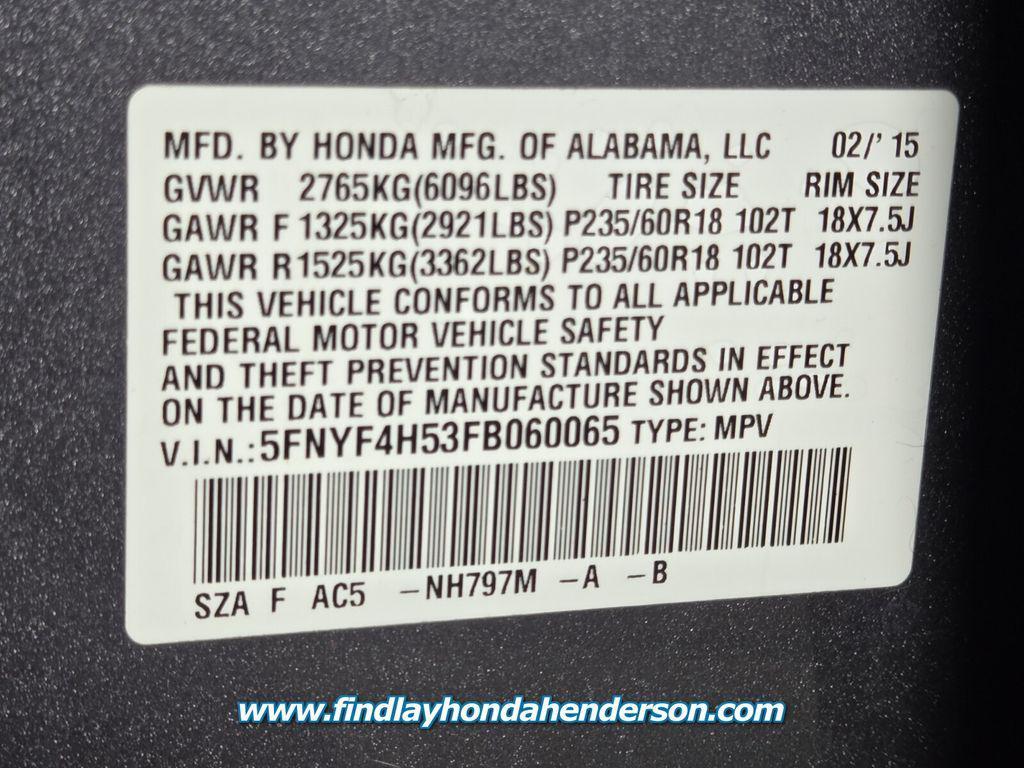 used 2015 Honda Pilot car, priced at $14,984