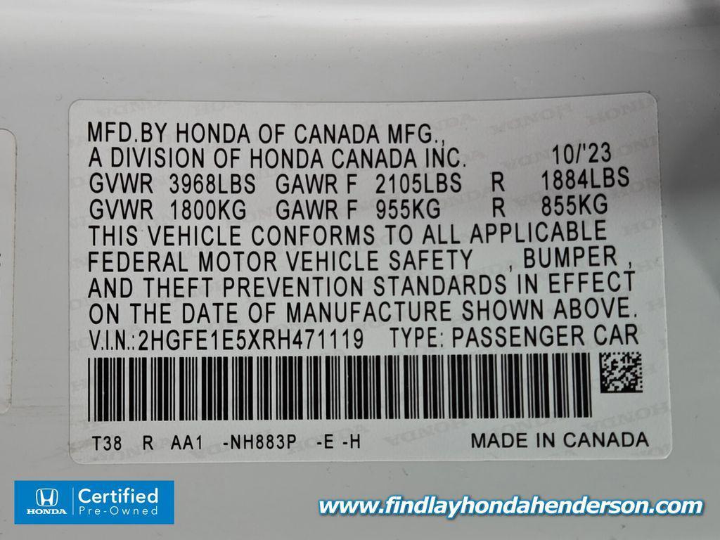 used 2024 Honda Civic Si car, priced at $28,984