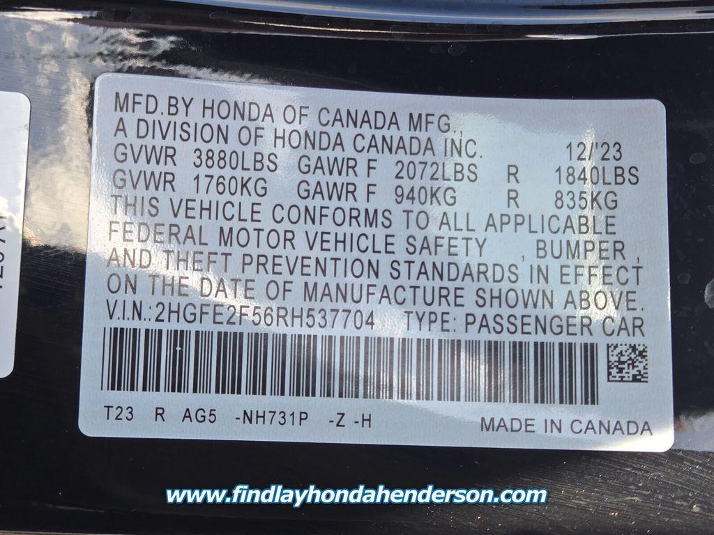 used 2024 Honda Civic car, priced at $25,984