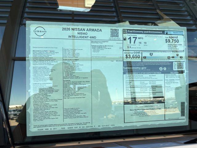 new 2026 Nissan Armada car, priced at $88,035