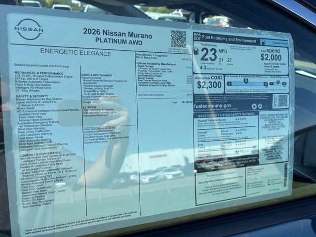 new 2026 Nissan Murano car, priced at $49,985