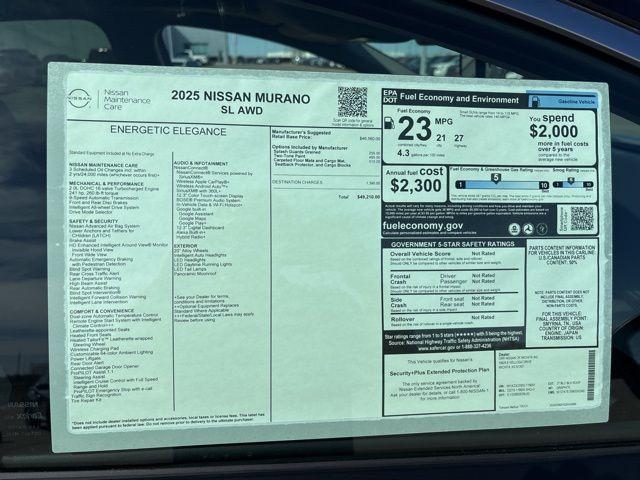 new 2025 Nissan Murano car, priced at $40,630