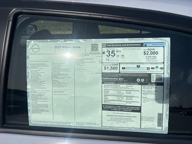 new 2025 Nissan Versa car, priced at $22,300