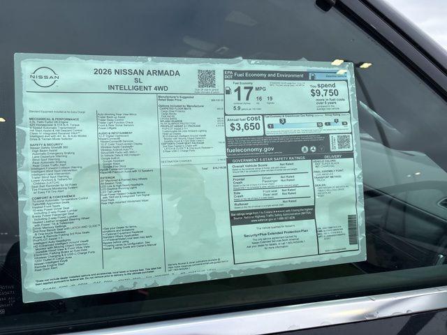 new 2026 Nissan Armada car, priced at $74,715