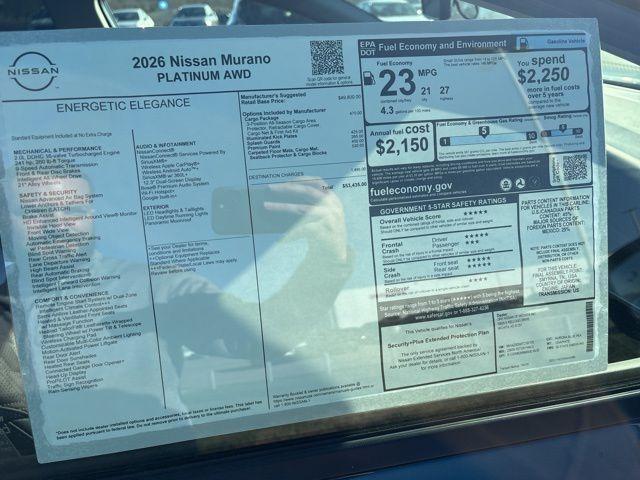 new 2026 Nissan Murano car, priced at $49,435