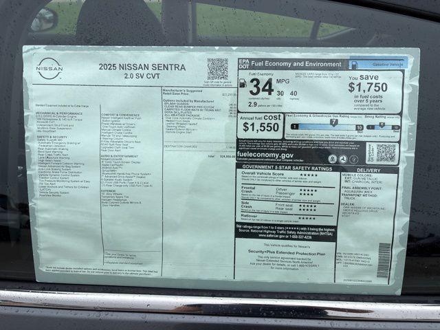 new 2025 Nissan Sentra car, priced at $23,850