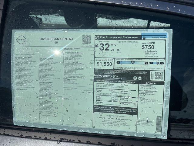 new 2026 Nissan Sentra car, priced at $30,615