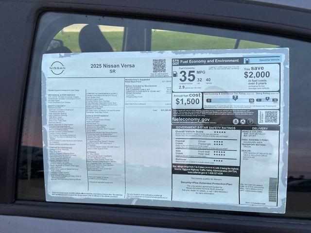 new 2025 Nissan Versa car, priced at $22,140