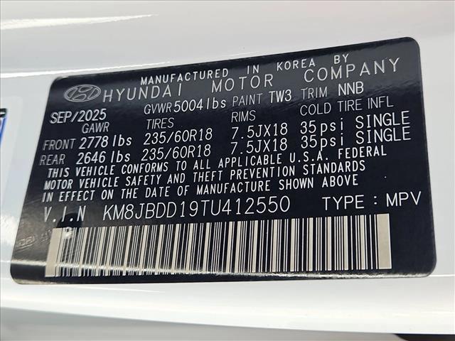 new 2026 Hyundai TUCSON Hybrid car, priced at $35,994