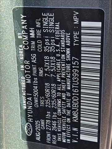 new 2026 Hyundai TUCSON Hybrid car, priced at $35,439