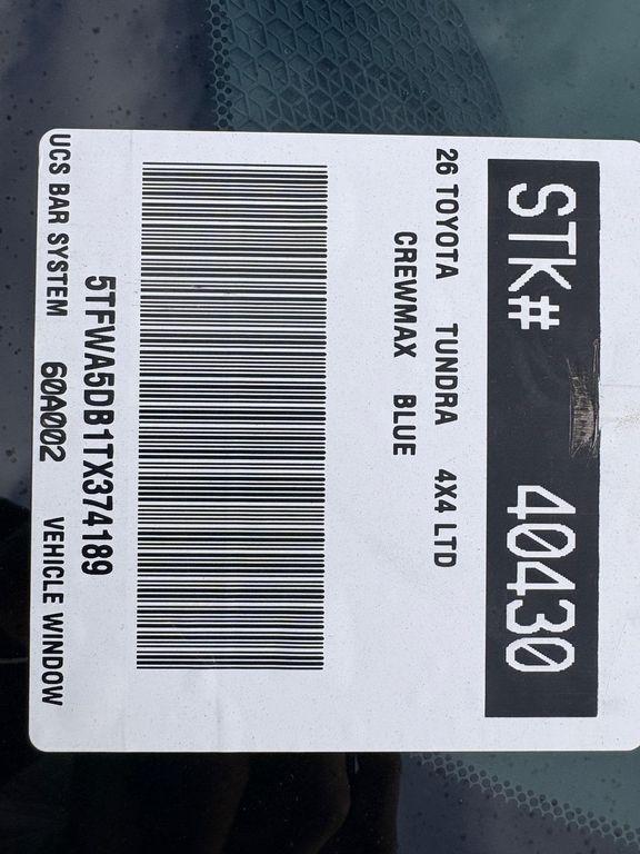 new 2026 Toyota Tundra car, priced at $60,727