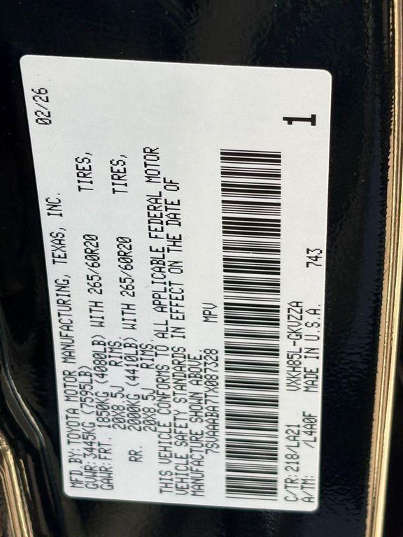 new 2026 Toyota Sequoia car, priced at $83,362