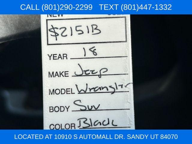 used 2018 Jeep Wrangler JK Unlimited car, priced at $18,779