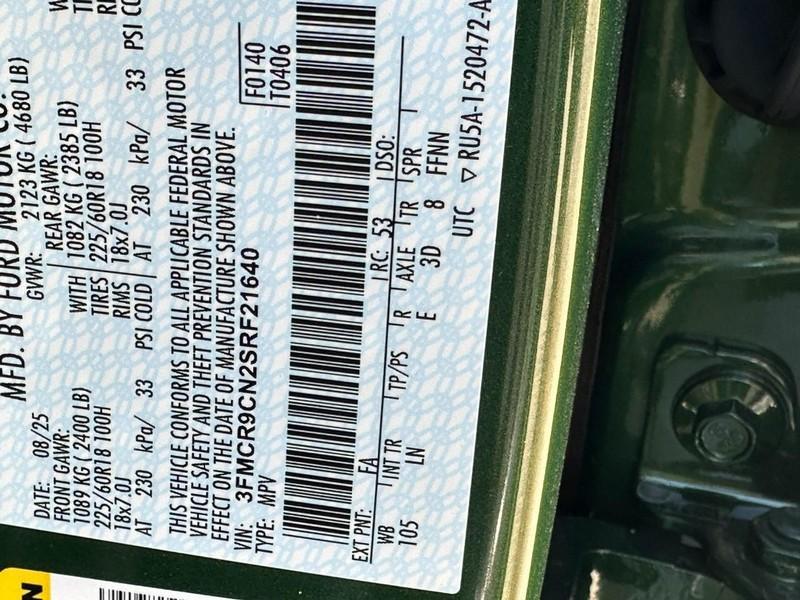 new 2025 Ford Bronco Sport car, priced at $34,009