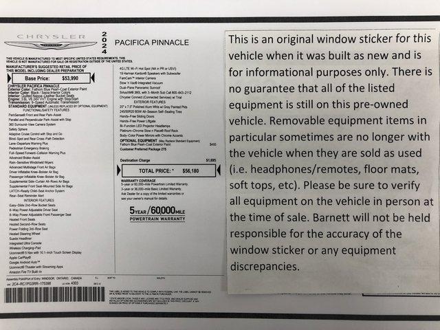 used 2024 Chrysler Pacifica car, priced at $43,988