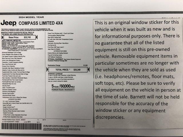 used 2024 Jeep Compass car, priced at $25,988