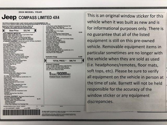 used 2024 Jeep Compass car, priced at $27,988