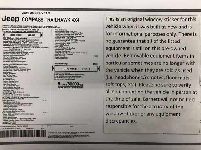 used 2024 Jeep Compass car, priced at $28,988