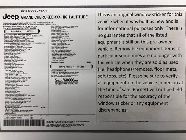 used 2018 Jeep Grand Cherokee car, priced at $18,988
