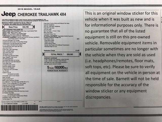 used 2019 Jeep Cherokee car, priced at $20,977