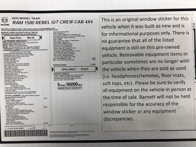 used 2025 Ram 1500 car, priced at $58,988
