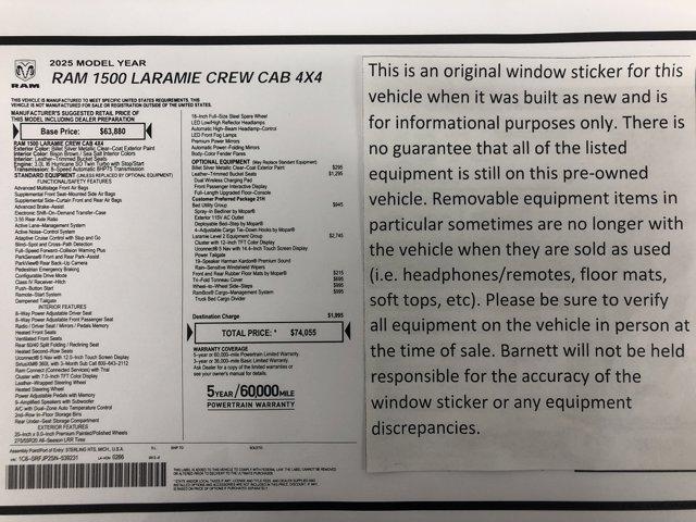 used 2025 Ram 1500 car, priced at $49,988